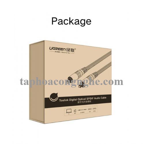 Ugreen 10541 3M màu Xám Dây cáp quang âm thanh 2 đầu dương AV108 30010541